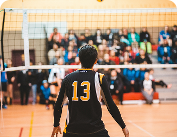 posición de defensa academia de voleibol Lions Volleyball School